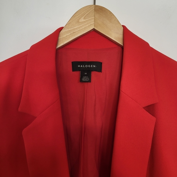 Halogen Open Front Red Blazer Size M - Picture 3 of 10